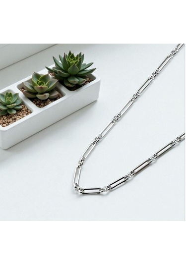 Unisex İtalyan Model Çelik Zincir 9129 Gümüş