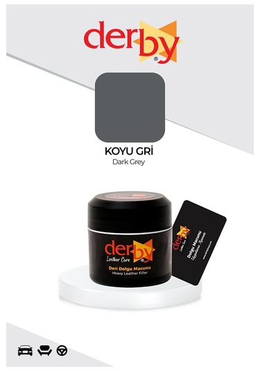 Derby Koyu Gri Deri Çatlak Giderici Dolgu Macunu 50gr