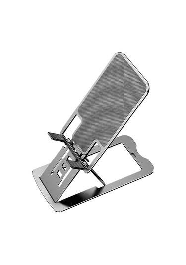 Yaozixa Gri Alüminyum Masaüstü Tutucu - 7 Seviye Yükseklik Ayarlı, 12 İnç Tablet Ve Telefon Uyumlu, Katlanabilir İnce Tasarım