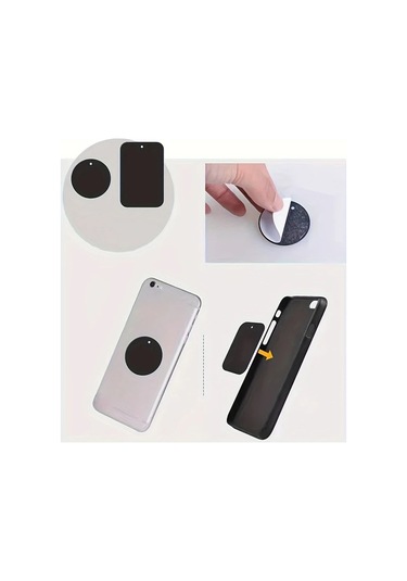 Honeybeeshop Siyah Evrensel Telefon Araba Tutucu Uzun Kol Mobil Stand Destek Braketi Mıknatıslı Montaj