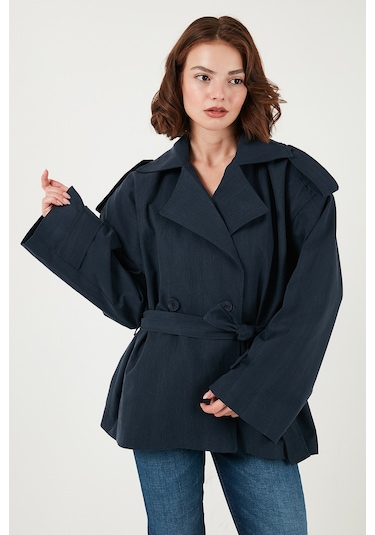Lela Bayan Trençkot 6839609 Lacivert Lacivert
