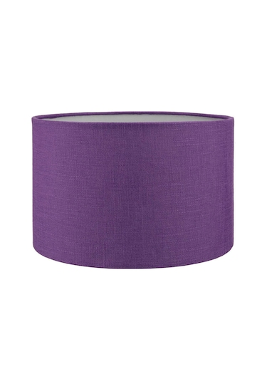 Mürdüm Abajur Başlığı Çap 30 Cm Silindir A861 Mürdüm