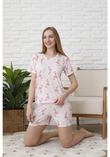 Filamingo Şortlu Kısa Kollu Pijama Takımı Pembe