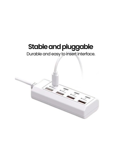 Tongxida 8 Adet Bir Arada Usb Şarj Soketi Pd25w Usb-c Şarj Aleti Çoklu Cihaz Şarj Güç 8a+8c