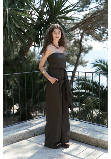 Mila Kahve Bluz Pantolon Takım Kahve