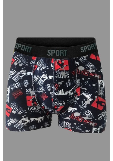 Erkek Desenli Premium Penye Pamuklu Likralı Boxer - 10'lu Set Vk-10'lu Desenli Set