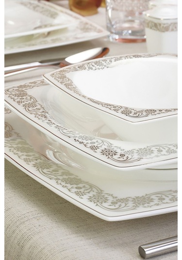 Karaca  Fine Pearl Trove 62 Parça 12 Kişilik İnci Yemek Takımı