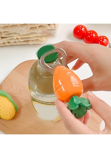 Suntek Magideal Bira Şişe Açacağı Ev Dekorasyon Kapağı Bar Havuç Çok Renkli