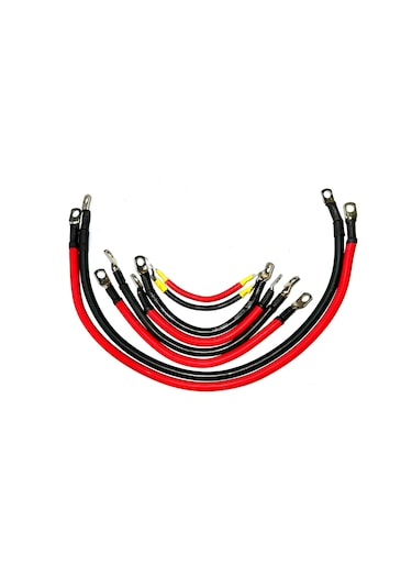 2 Adet 25 Mm2 Akü Seri Veya Paralel Bağlantı Kablosu 15 Cm Pabuç