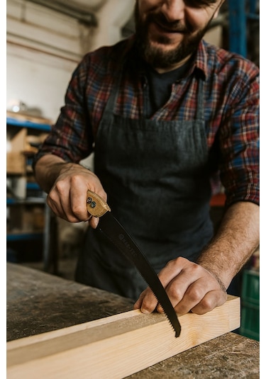 Ahşap Saplı Eğri Testere 350mm Bahçe, Budama Ve Ağaç Kesme İçin Profesyonel El Testeresi