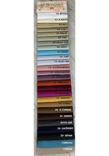 N11 Özel Fon Perde 1.Kalite %100 Karartma Fon Perde 25 Renk Turkuaz