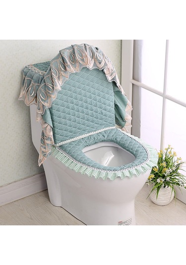 Hangfox Dokuma Üçlü Tuvalet Kılıfı Seti - Toz Koruyucu, Dayanıklı Ve Şık Tasarım Yüksek Kaliteli Dokuma Mavi Diğer