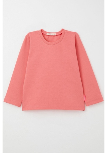 Breeze Kız Bebek Uzun Kollu Tişört Basic 9 Ay-3 Yaş, Mercan Mercan