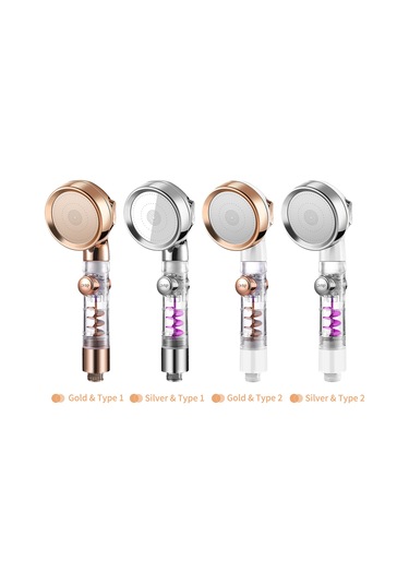 Geeksen Turbo Fanlı El Duş Başlığı Açma/kapama Duraklatma Anahtarı 3 Ayarlı Yüksek Basınçlı Duş Başlığı G1/2 Su Tasarruflu Banyo Duş Başlığı Banyo El Duş Başlığı Değişimi Diğer