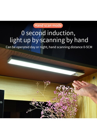Yaozixa 40cm Gümüş Led Akıllı Işık - Vücut Ve El Tarama Algılama, Üç Renk, Üstün İnce, Enerji Tasarruflu, Dolap/şarap Dolabı Için Diğer