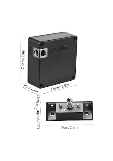Rfid Kilidi Akıllı Dolap Kilidi Evrensel Görünmez Anahtarsız Siyah