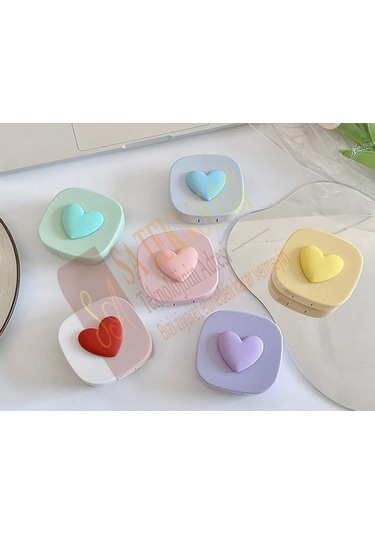 Lionsa Lens Kutusu Ve Takma Aparatı Seti Aynalı Kalpli-mavi