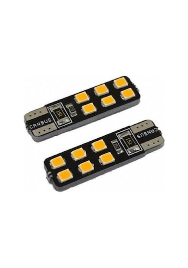 Fiat Egea Canbus T10 Turuncu 12 Led Ampul Dipsiz 2 Adet