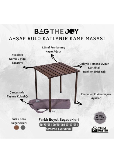 Bag The Joy Ahşap Masa Sandalye Seti Antrasit-lacivert-50 50 50cm Kahverengi - Lacivert