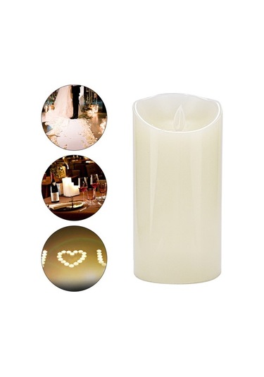 Metabagua Mini Led Sa-hte Mum Lambası Alevsiz Pille Çalışan Çay Işıkları Gece Aydınlatması Xkmrqv Beyaz