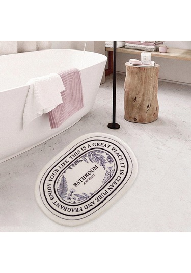 Suntek Zemin Halısı Yumuşak İç Mekan Dekoru Mutfak Kapı Banyo Oval