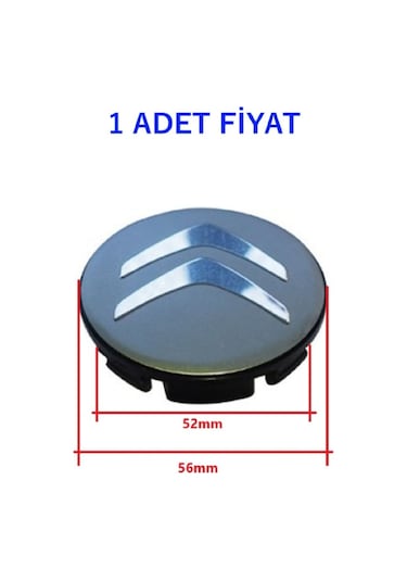 Jant Göbek Arması 56-52mm Gri Renk Cıtroen