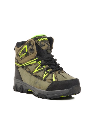 Aspor Haki Yeşil Kamuflaj Çocuk Trekking Ve Outdoor Bot Çok Renkli