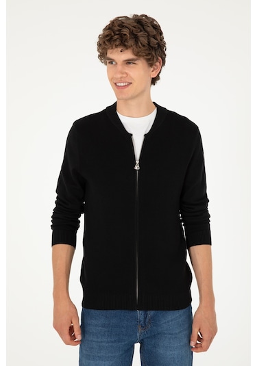 U.s. Polo Assn. Erkek Siyah Hırka Triko 50293528-vr046 Siyah