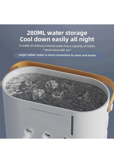 Jialan Usb Şarj Klima Fanı Taşınabilir Soğutma Fanı 3 Memeleri