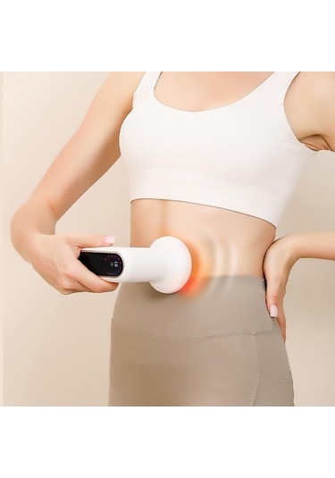 Suntek Mini Masaj Makinesi 5 Başlığı El Tipi Aleti Kol Vücut Beyaz