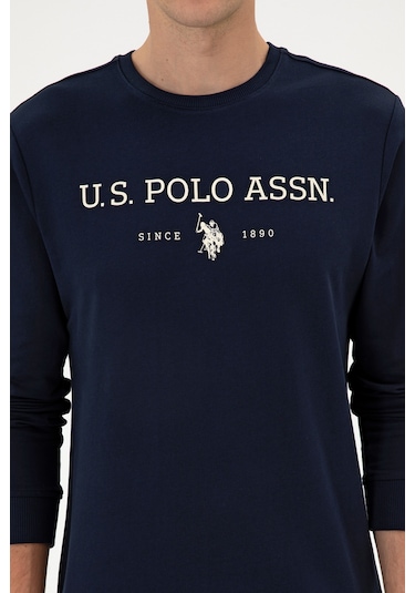 U.S. Polo Assn. Erkek Regular Fit Bisiklet Yaka Lacivert İnce Basic Sweatshirt 50313743-VR033 U.S. Polo Assn. Erkek Regular Fit Bisiklet Yaka Lacivert İnce Basic Sweatshirt 50313743-VR033