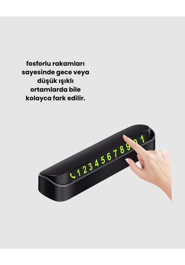 Fosforlu Araç İçi Park Numaratörü Gece Görünümlü Şık Çözüm