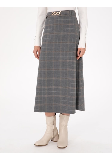 Pierre Cardin Kadın Gri Etek Dokuma 50292639-vr024 Gri