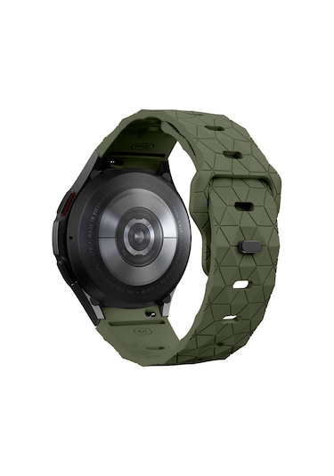 Goocamp Galaxy Uyumlu Watch 5 Pro 45mm Krd-116 20mm Futbol Desenli Spor Tasarımlı Silikon K