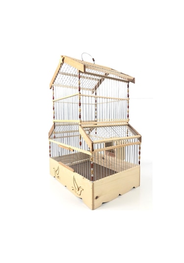 Naturbird 2 Katlı Metal Tel Norveç Ahşap Kafes