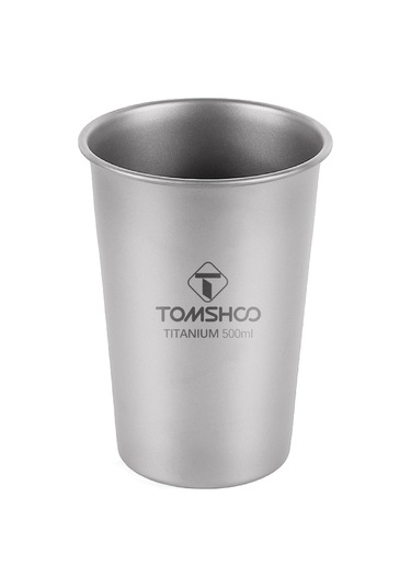 Tomshoo Dış Mekan Kamp Titanyum Kupa Saf Titanyum Su Kupası Bira Bardağı Taşınabilir Gümüş