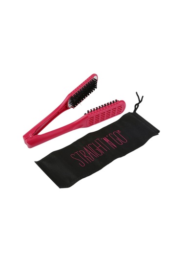 Seramik Doğrultma Tarak Çift Taraflı Fırça Kelepçe Saç Tarağı Saç Şekillendirme Aracı