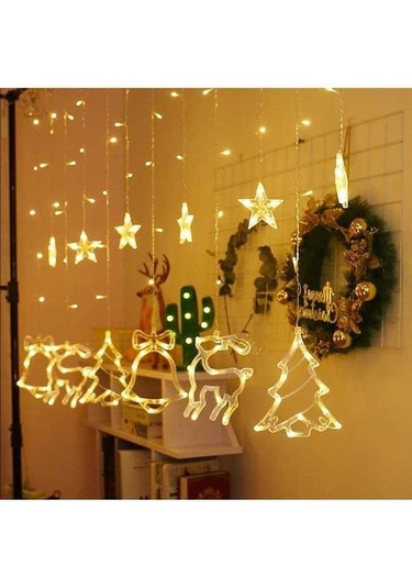 Besthome1 Noel Dekorasyon Çan Ve Geyik Işıkları, Rc Pil Kutusu, Sıcak Beyaz Işık Diğer