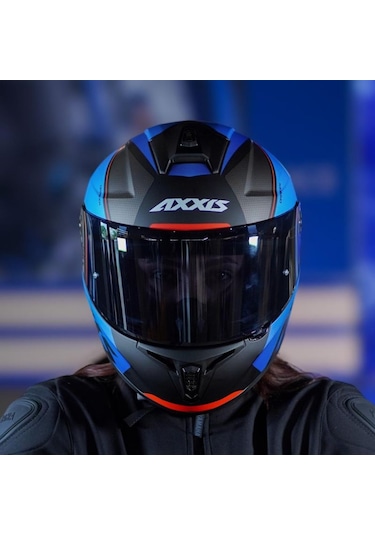 Motosiklet Full Face Draken S Mat Mavi E7 V.2 Motor Kaskı Çok Renkli