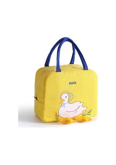 Jian Fan Karikatürlü Yemek Çantası Taşınabiler Is Koruma Kutusu-koyu Mavi Koyu Mavi