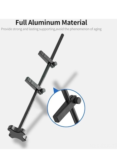 Fastbuy Alüminyum Masaüstü Gm962 Ekran Kartı Tutucu, Dikey Montajlı, İki Noktada Sabitlenen, Siyah Soğutucu Destek Aparatı