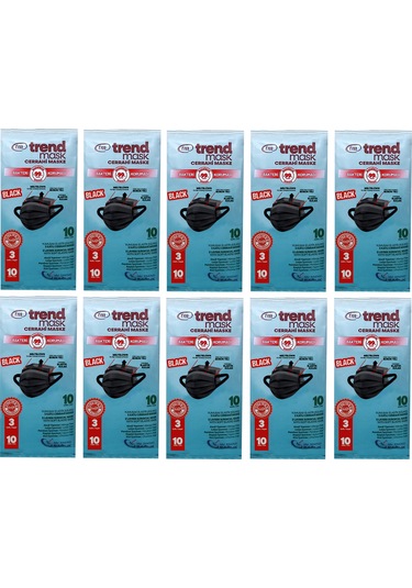 Trend Mask Yumuşak Elastik Kulaklı Maske 10 x 10'lu