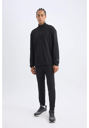 DeFactoFit Sporcu Jogger Eşofman Altı Standart Fit Beli Paçası Lastikli Cepli C9174AX24AUBK81