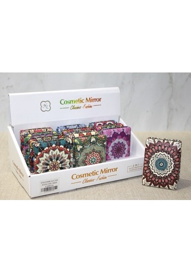 Taşlı El Aynası Dikdörtgen Kalın Model 4