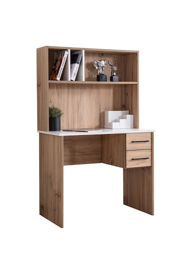 Genç Odası Efes Çalışma Masası,karyola,komodin Ceviz Krem Ceviz
