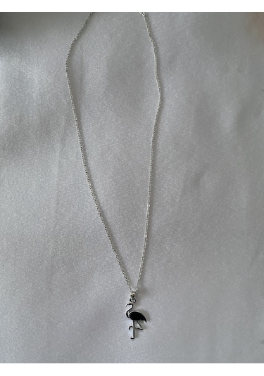 Kuğu Figürlü Kolye Gümüş Renk Gümüş