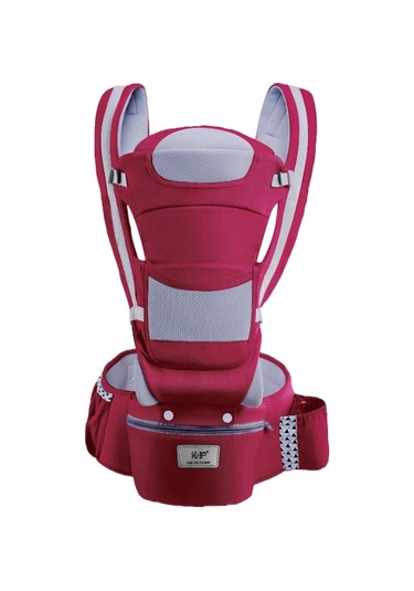 Yenidoğan Dört Mevsim Çok Fonksiyonlu Askılı Bel Taburesi Pamuk Bordo Kırmızı