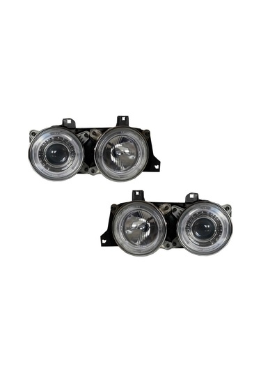 Bmw 5-7 Serisi E32 E34 Şeffaf Camlı Angel Far Seti