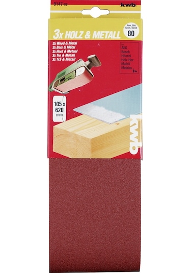 KWB Tank Zımpara Kağıdı 105x620 K 80 kum 3 Adet 49914708