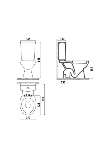 Creavit Pitta Alttan Çıkışlı Klozet Seti 4 Parça Basic Pp Kapak